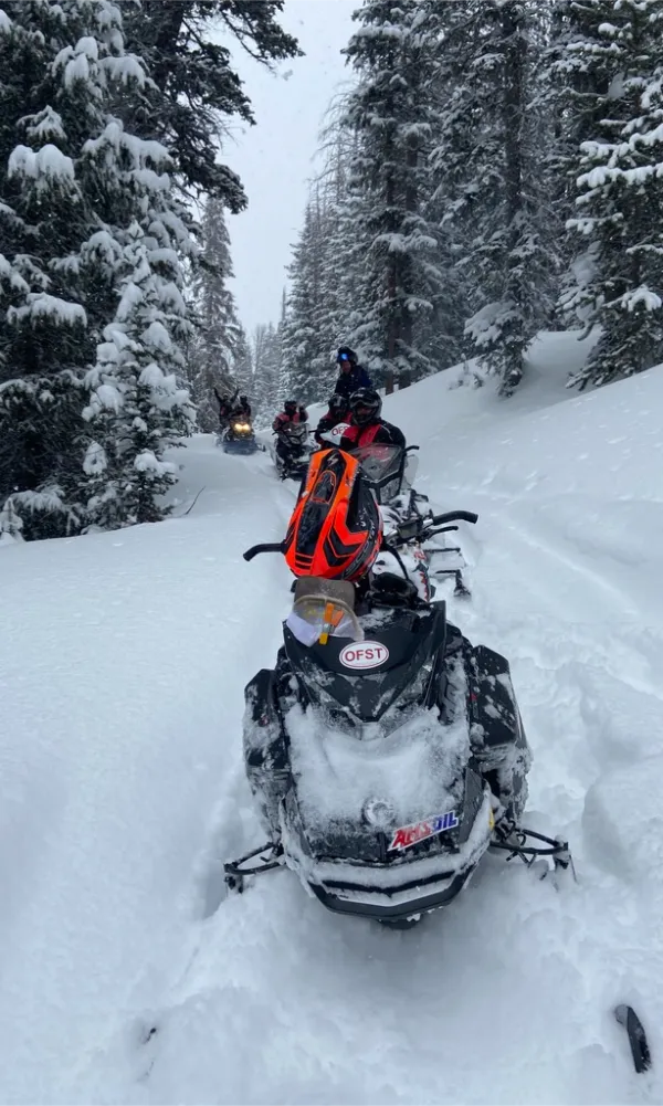 Continental Divide snowmobile tour