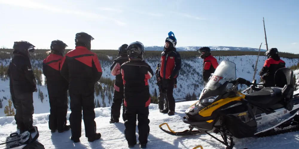 3-day Yellowstone snowmobile tour
